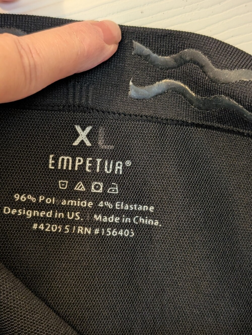 Empetua XL Black High Waist Shaping Leggings | Tummy Control Compression ‎ (K22) - Picture 8 of 10